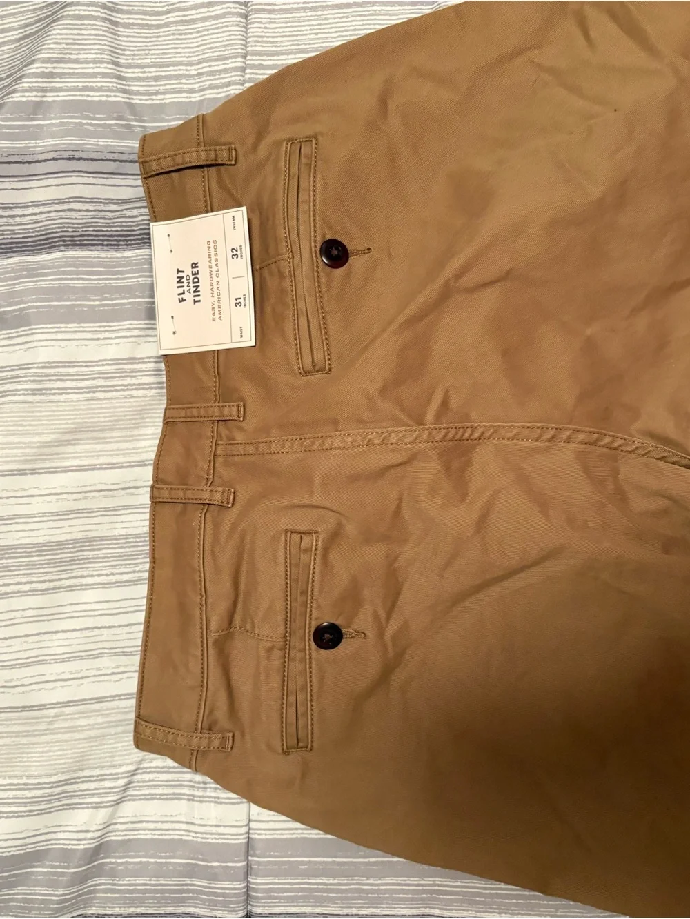 Flint and Tinder Men's Khaki Chinos - Classic Everyday Fit